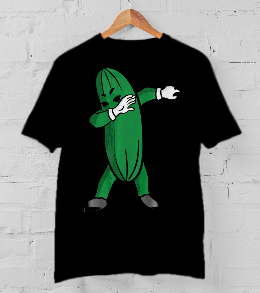 Dabbing Pickle Dance Cartoon T-Shirt