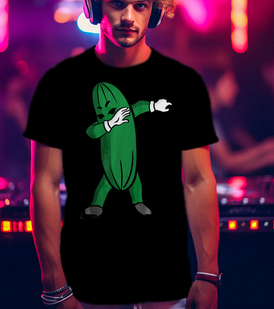 Dabbing Pickle Dance Cartoon T-Shirt