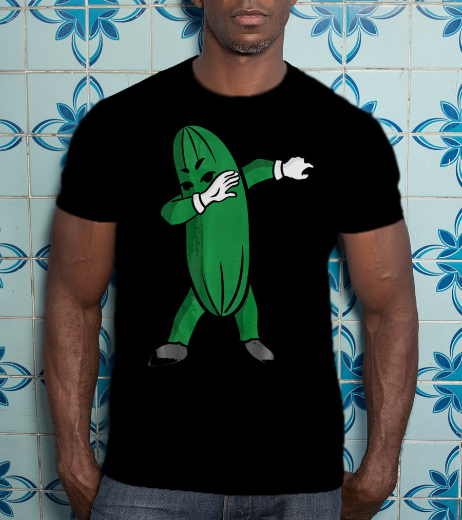 Dabbing Pickle Dance Cartoon T-Shirt