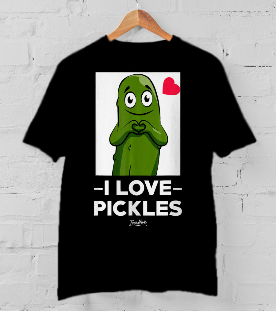 I Love Pickles Squad Heart Party T-Shirt