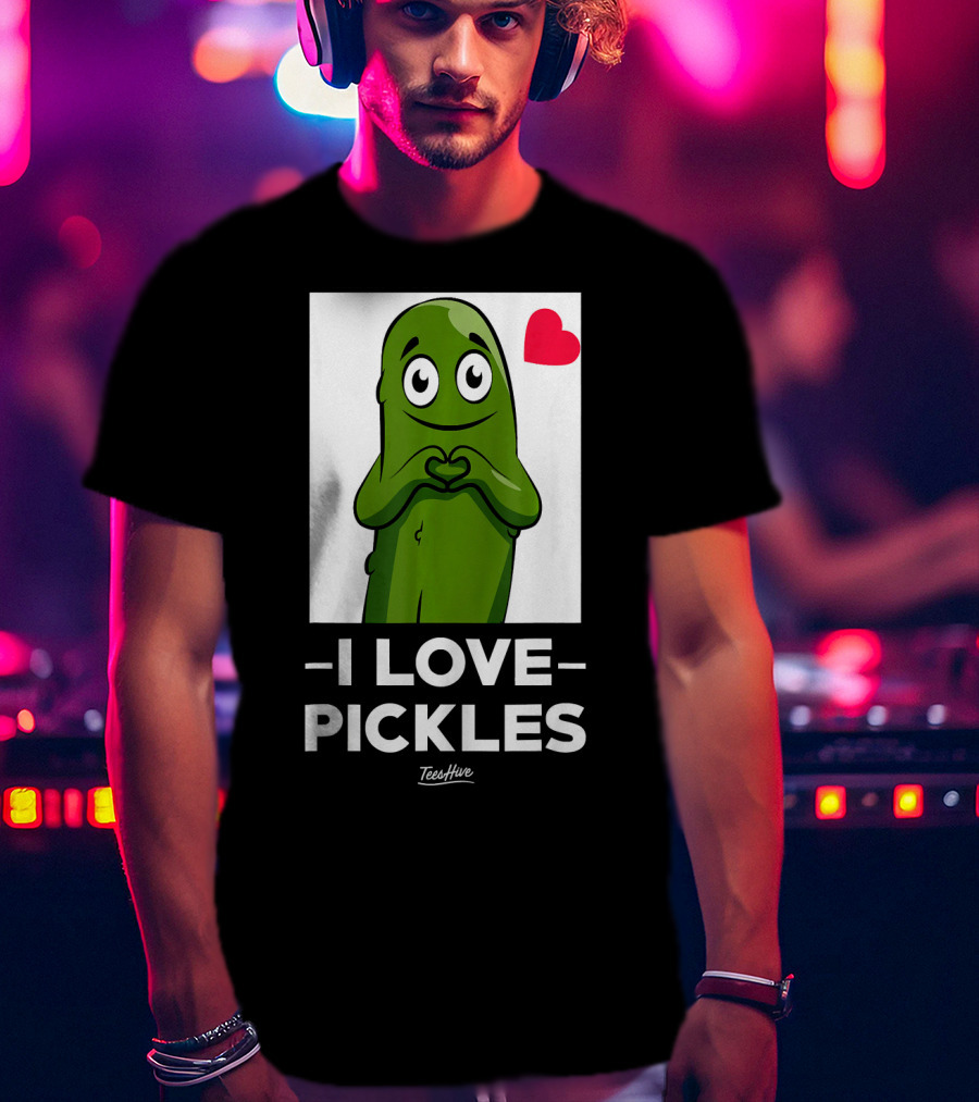 I Love Pickles Squad Heart Party T-Shirt