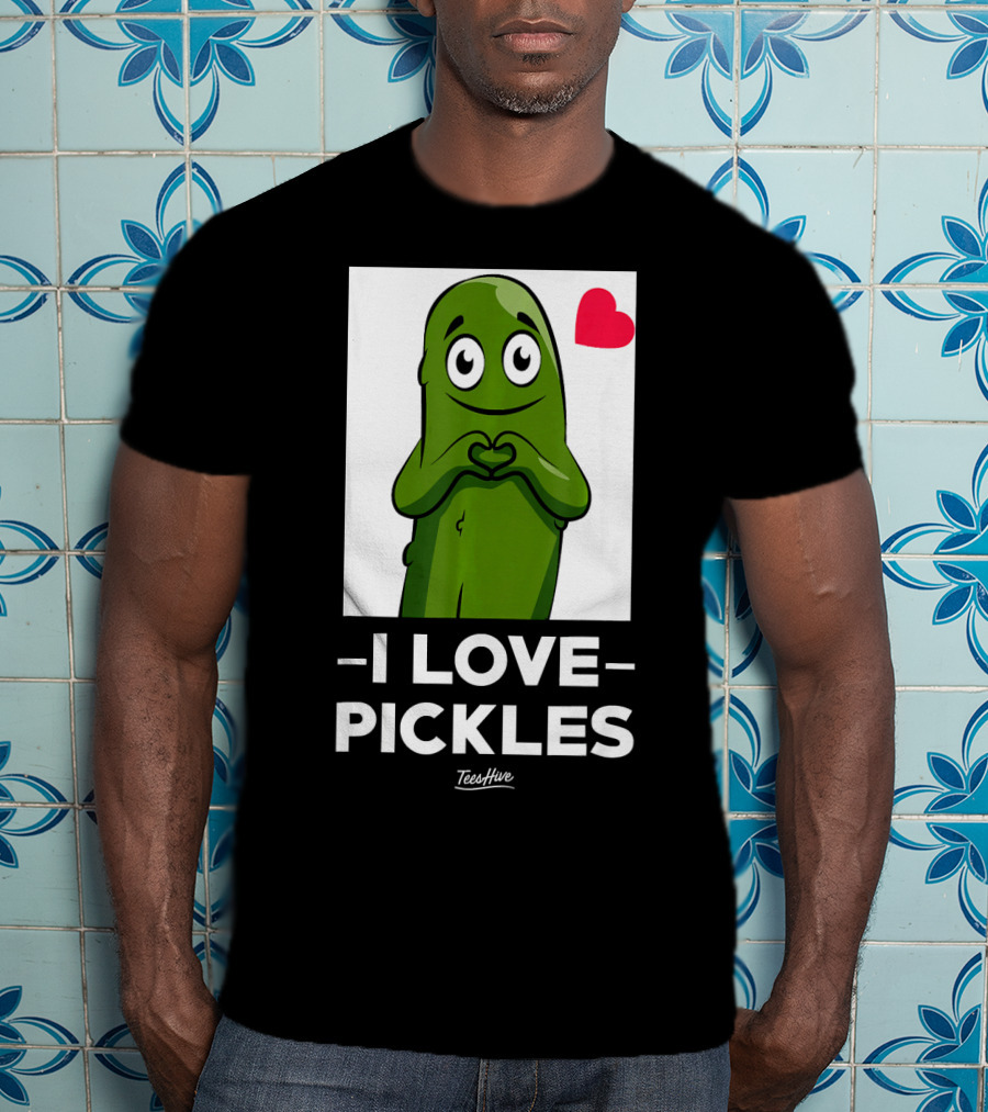 I Love Pickles Squad Heart Party T-Shirt