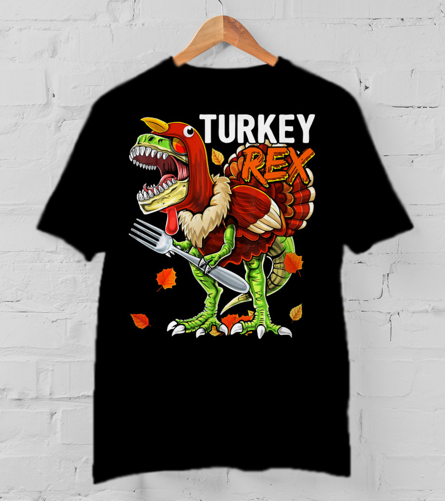 TURKEY REX Thanksgiving Dinosaur Costume T-Shirt