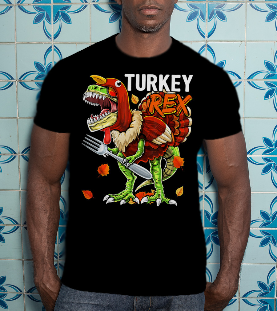 TURKEY REX Thanksgiving Dinosaur Costume T-Shirt
