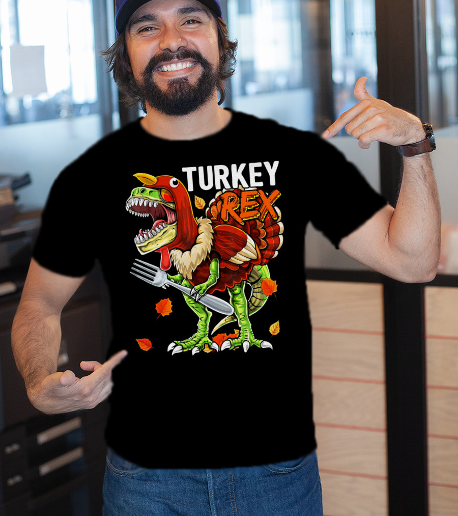TURKEY REX Thanksgiving Dinosaur Costume T-Shirt