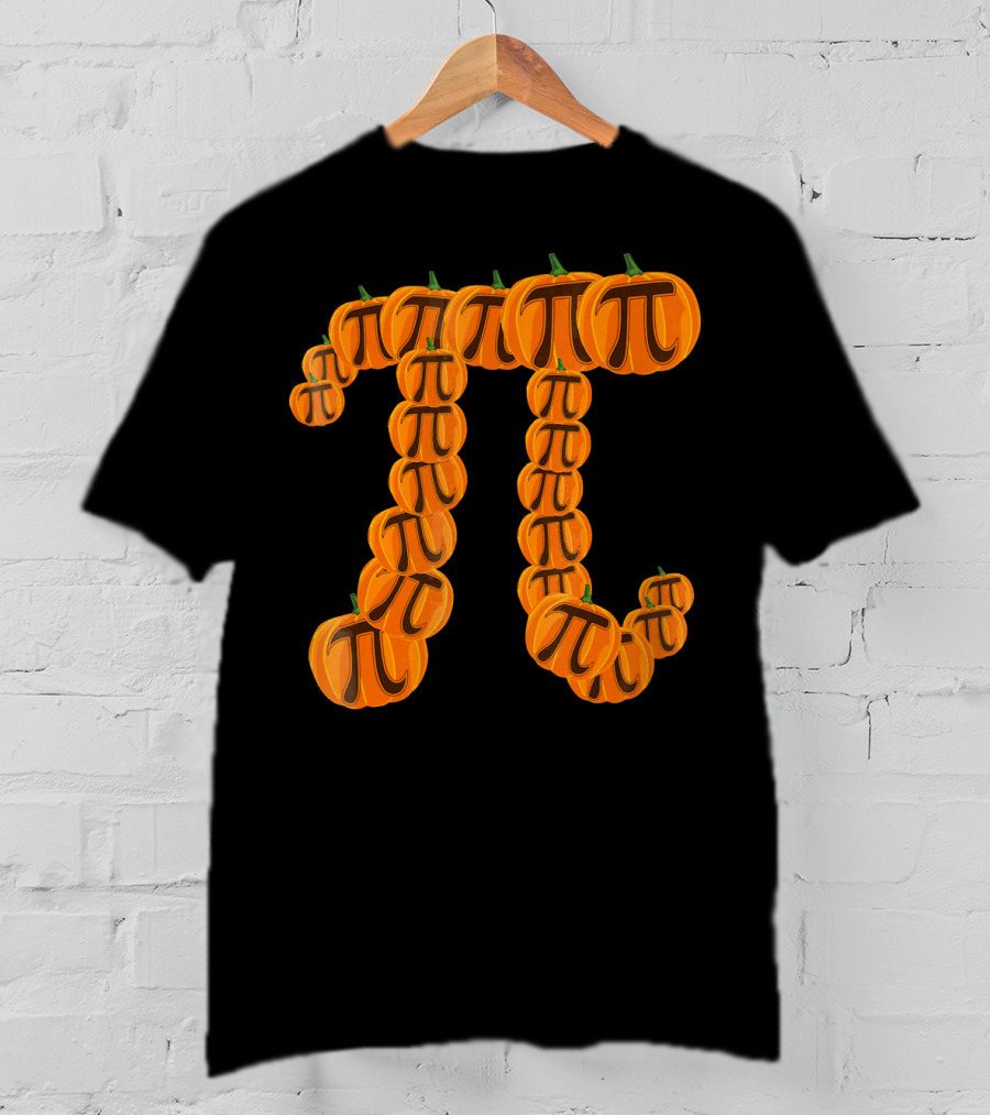 Pumpkin Pi Math Symbol Halloween Puns T-Shirt