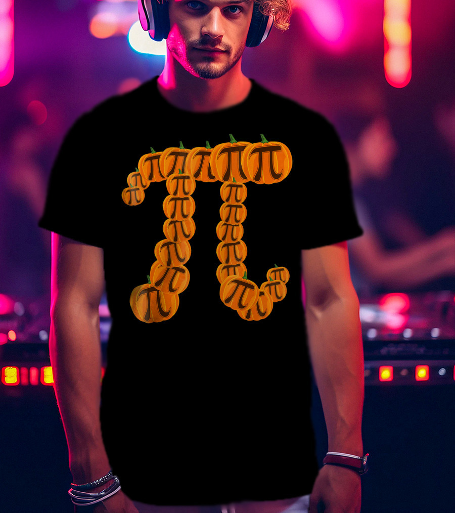 Pumpkin Pi Math Symbol Halloween Puns T-Shirt