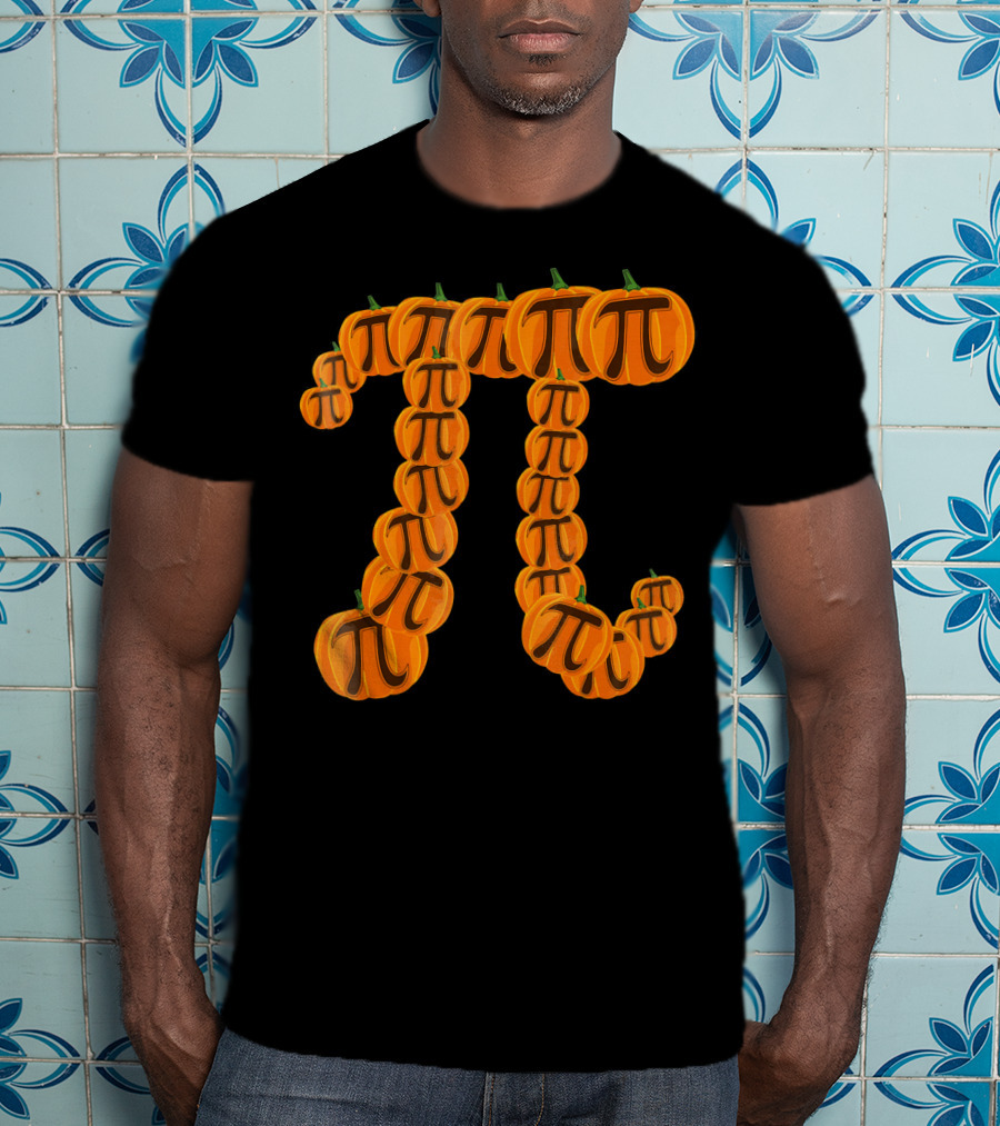 Pumpkin Pi Math Symbol Halloween Puns T-Shirt