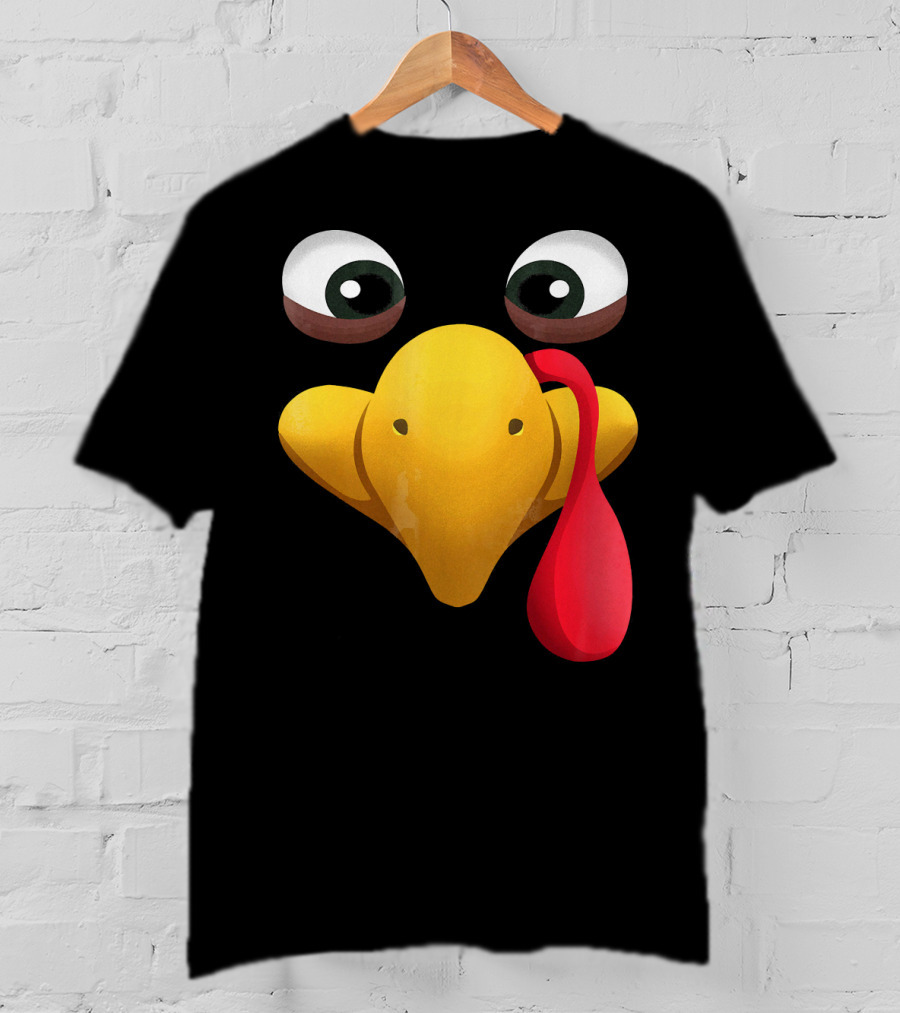 Funny Turkey Face With Realistic Expression T-Shirt