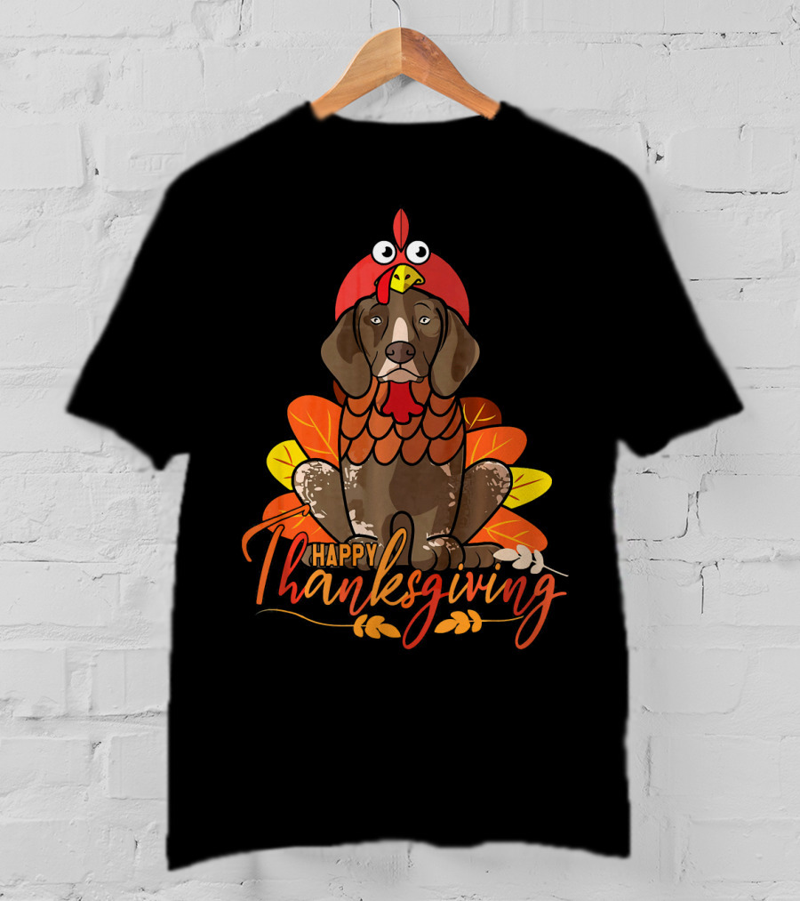 Happy Thanksgiving German Shorthaired Pointer Turkey Costume T-Shirt
