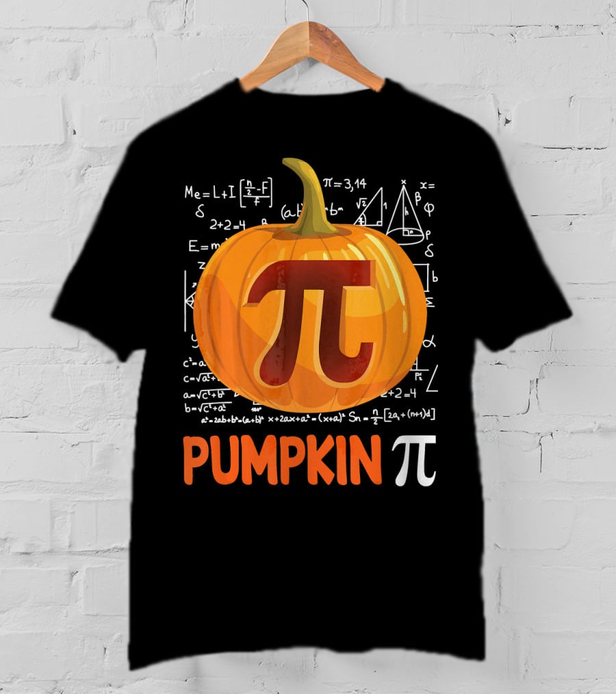 Pumpkin Pi Math Equations Halloween T-Shirt