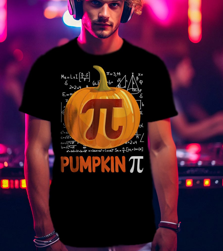 Pumpkin Pi Math Equations Halloween T-Shirt