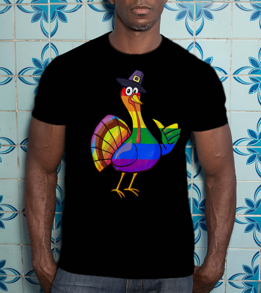 Colorful Turkey Pilgrim T-Shirt