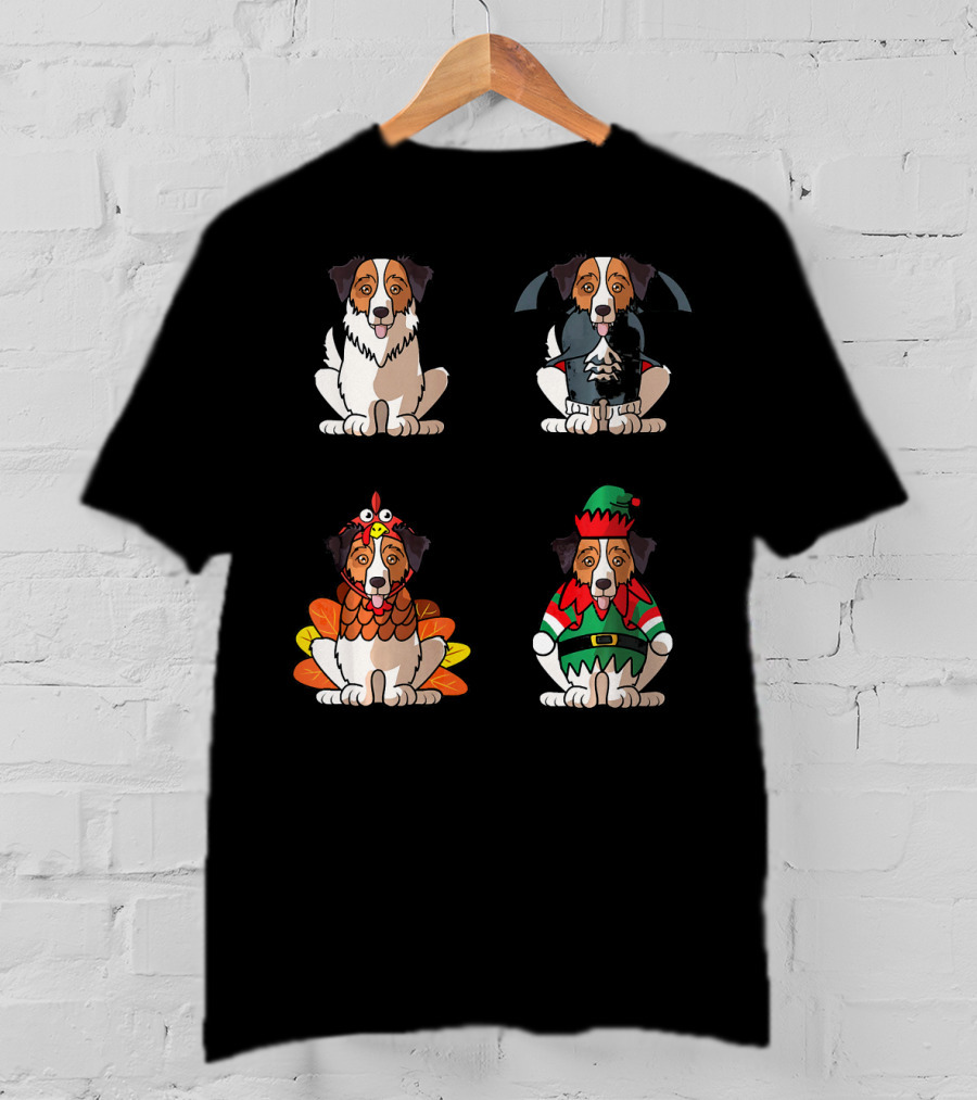 Australian Shepherd Halloween Thanksgiving Christmas Costumes T-Shirt