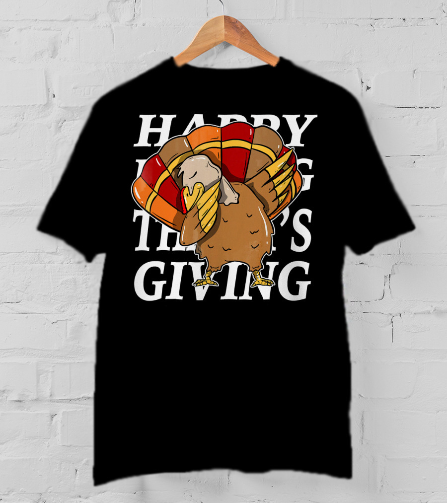 Dabbing Turkey Happy Thanksgiving T-Shirt