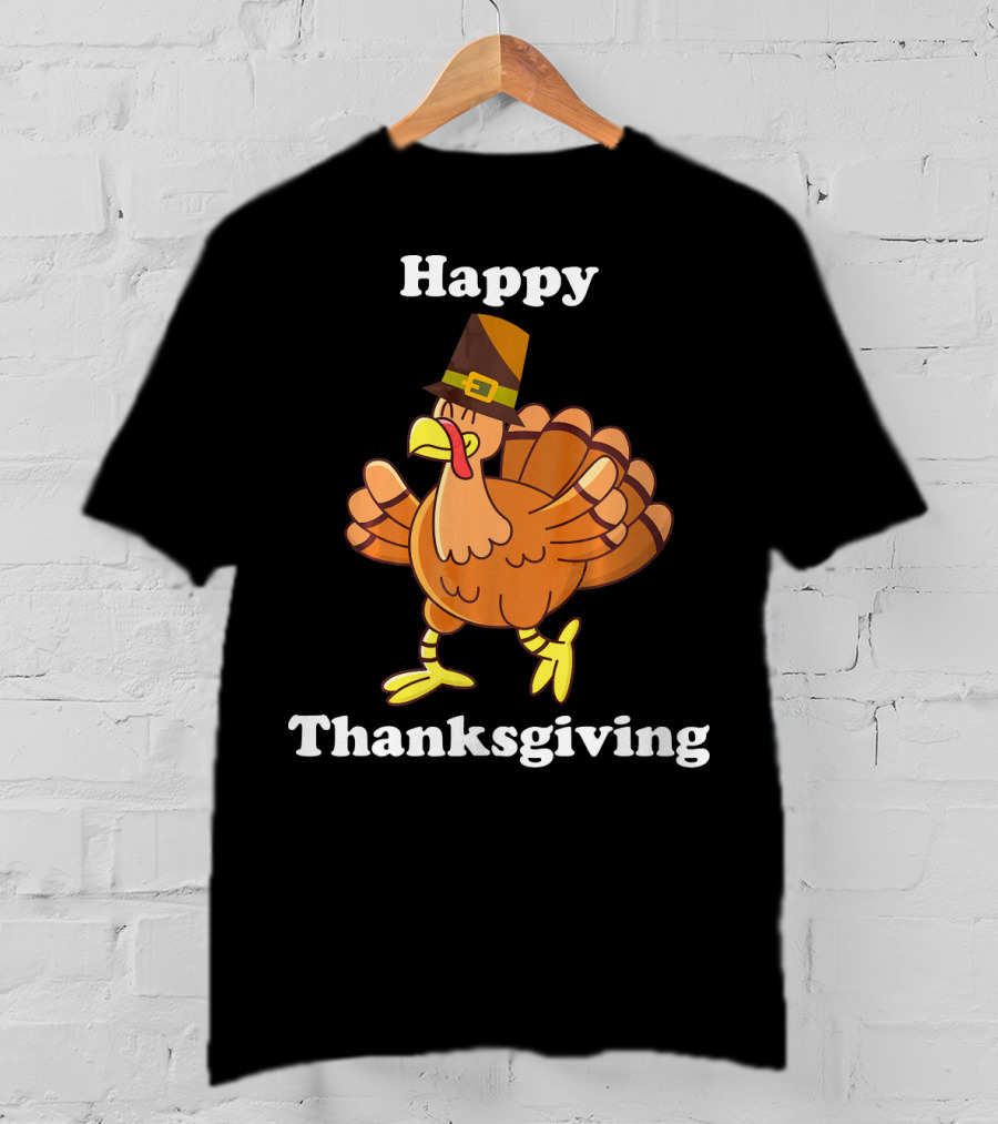 Happy Thanksgiving Pumpkin Turkey Fall T-Shirt