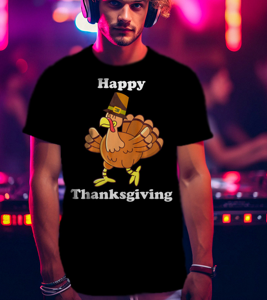 Happy Thanksgiving Pumpkin Turkey Fall T-Shirt