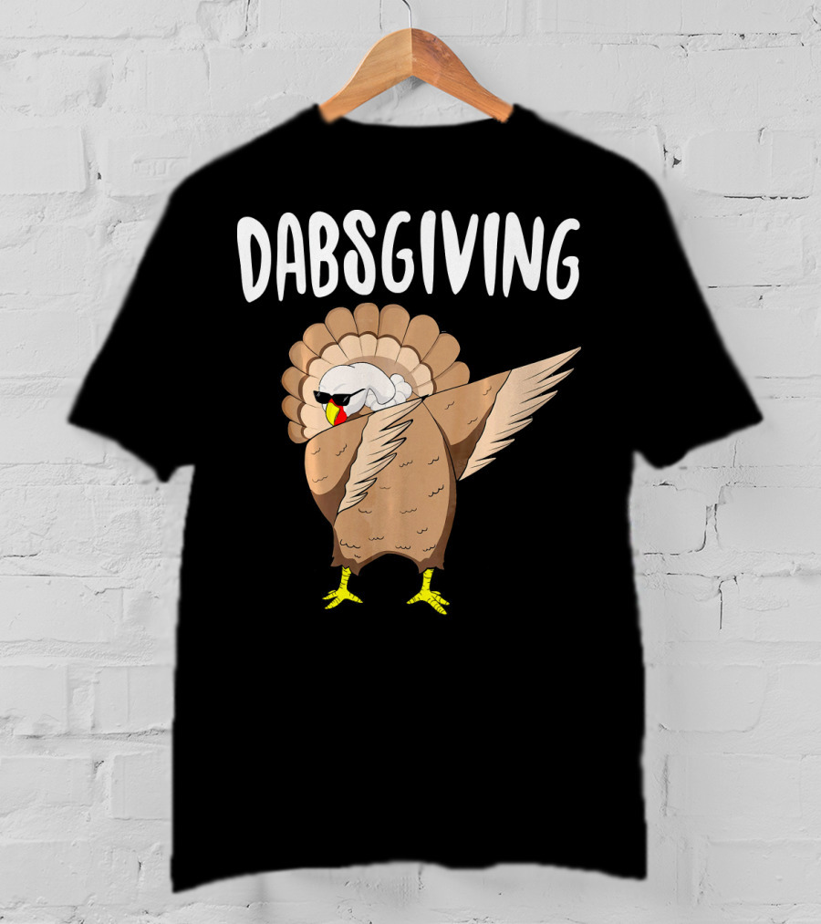 Dabsgiving Cool Dabbing Turkey Funny Thanksgiving T-Shirt