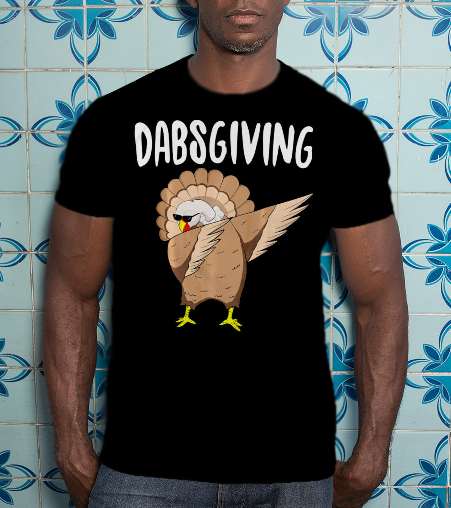 Dabsgiving Cool Dabbing Turkey Funny Thanksgiving T-Shirt