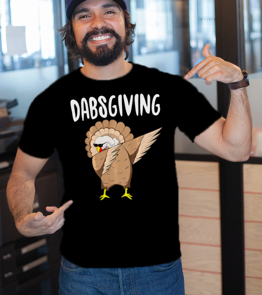 Dabsgiving Cool Dabbing Turkey Funny Thanksgiving T-Shirt