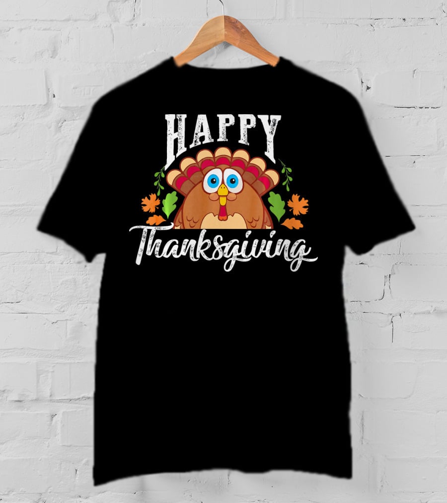 Funny Turkey Happy Thanksgiving Day T-Shirt