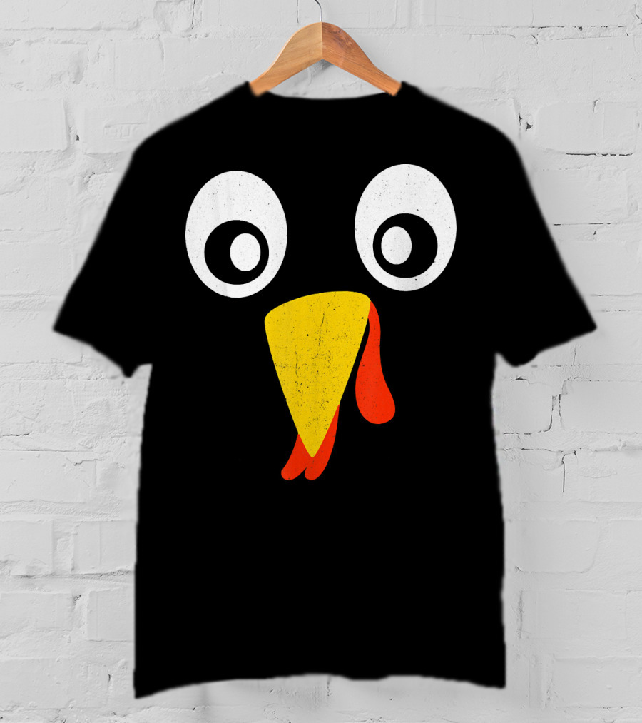 Turkey Face Pilgrim Eyes Beak And Wattle T-Shirt