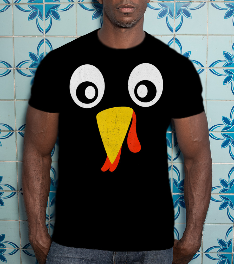 Turkey Face Pilgrim Eyes Beak And Wattle T-Shirt