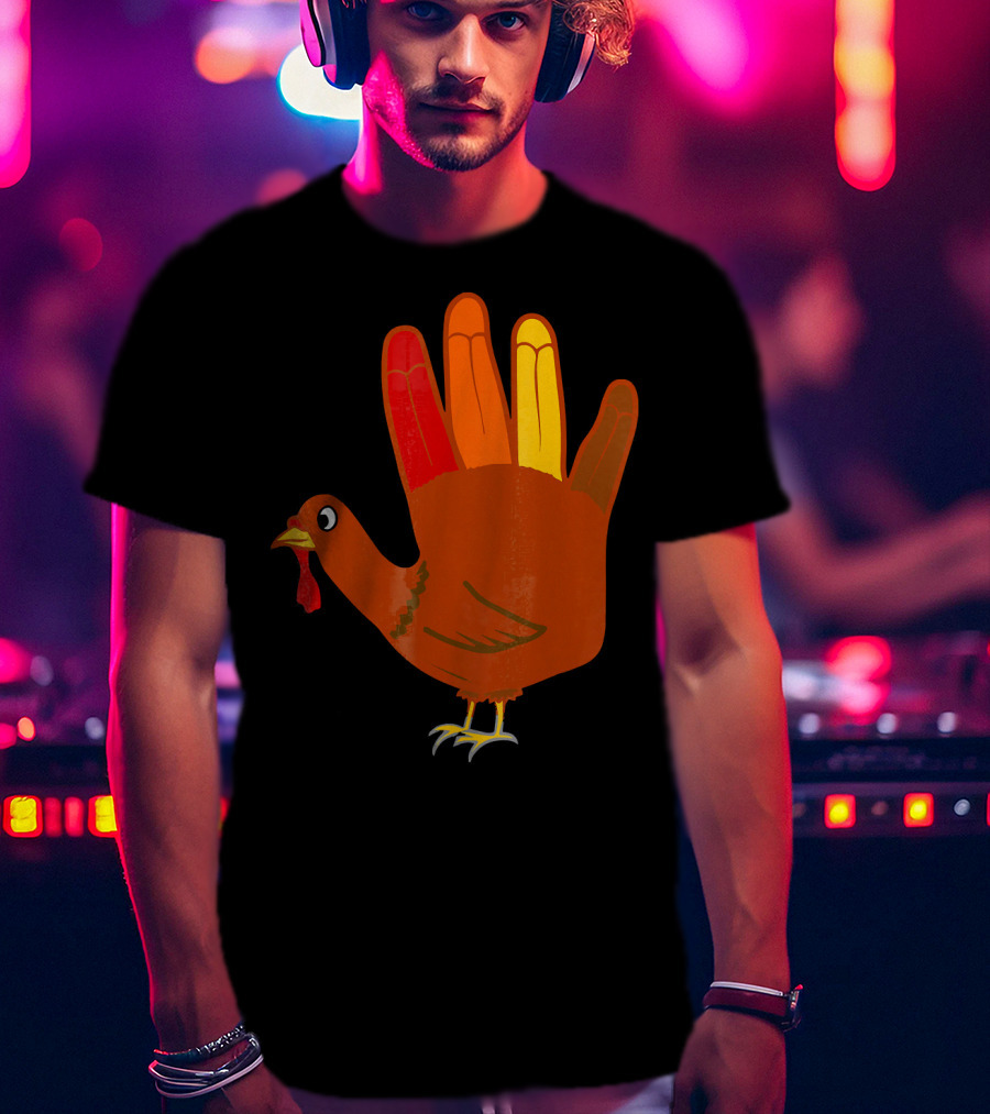 Thanksgiving Handprint Turkey T-Shirt