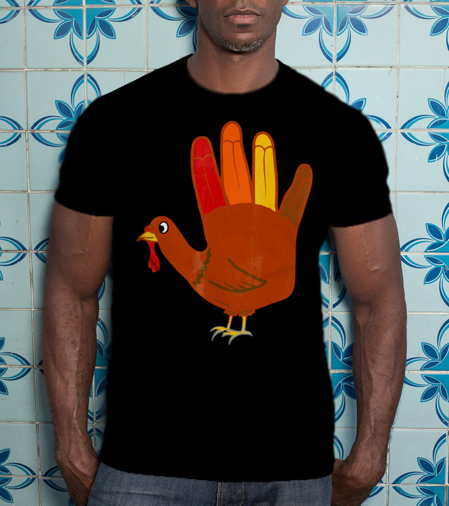 Thanksgiving Handprint Turkey T-Shirt