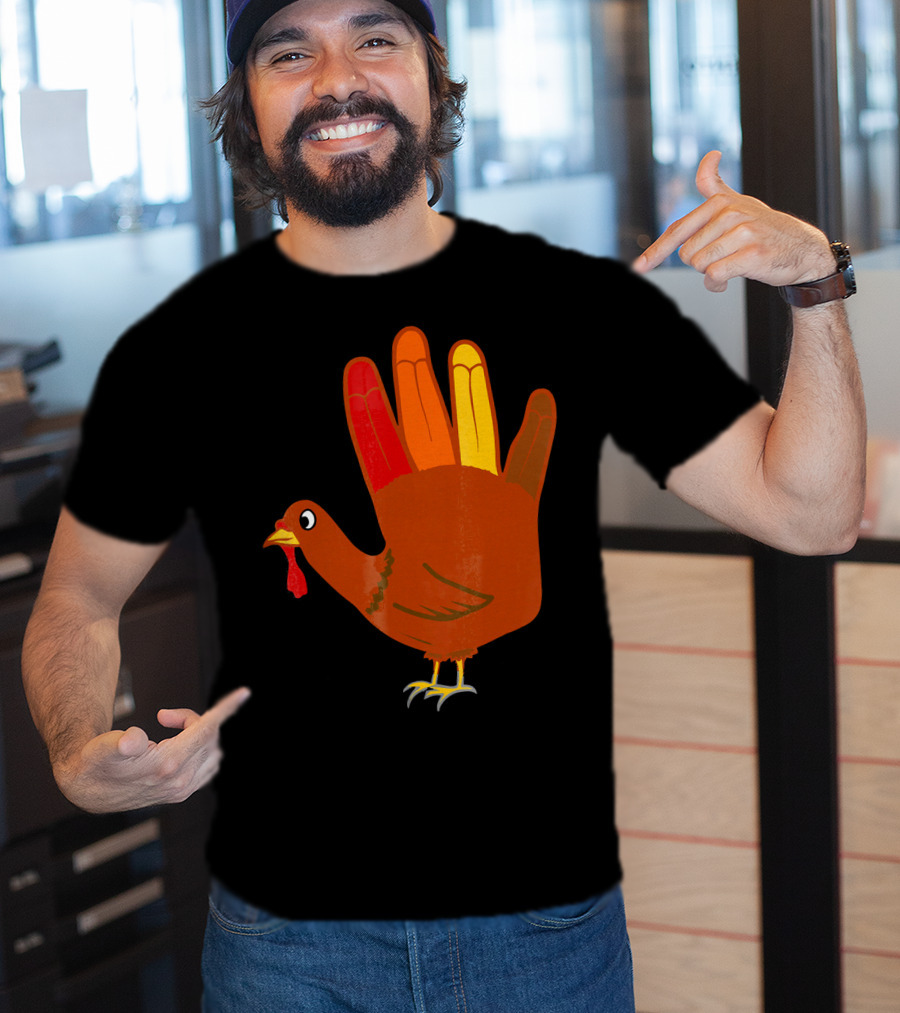 Thanksgiving Handprint Turkey T-Shirt