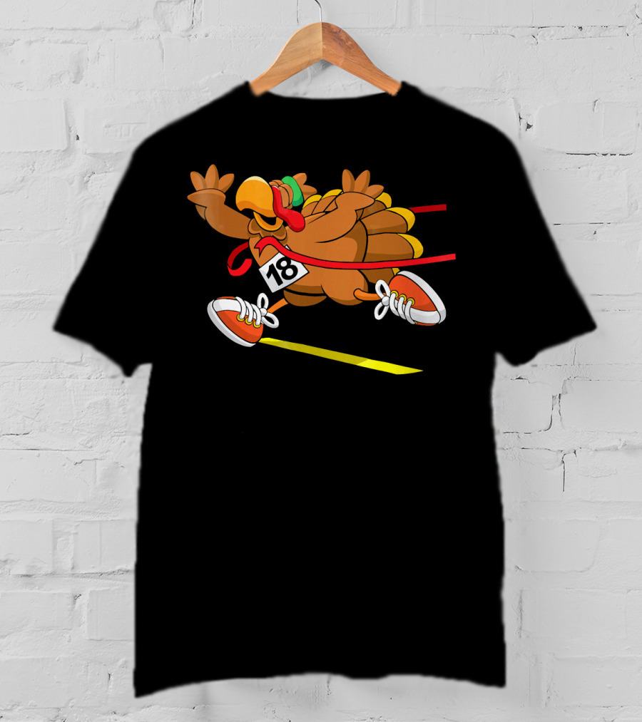 Turkey Trot Run 18 Racing Turkey T-Shirt