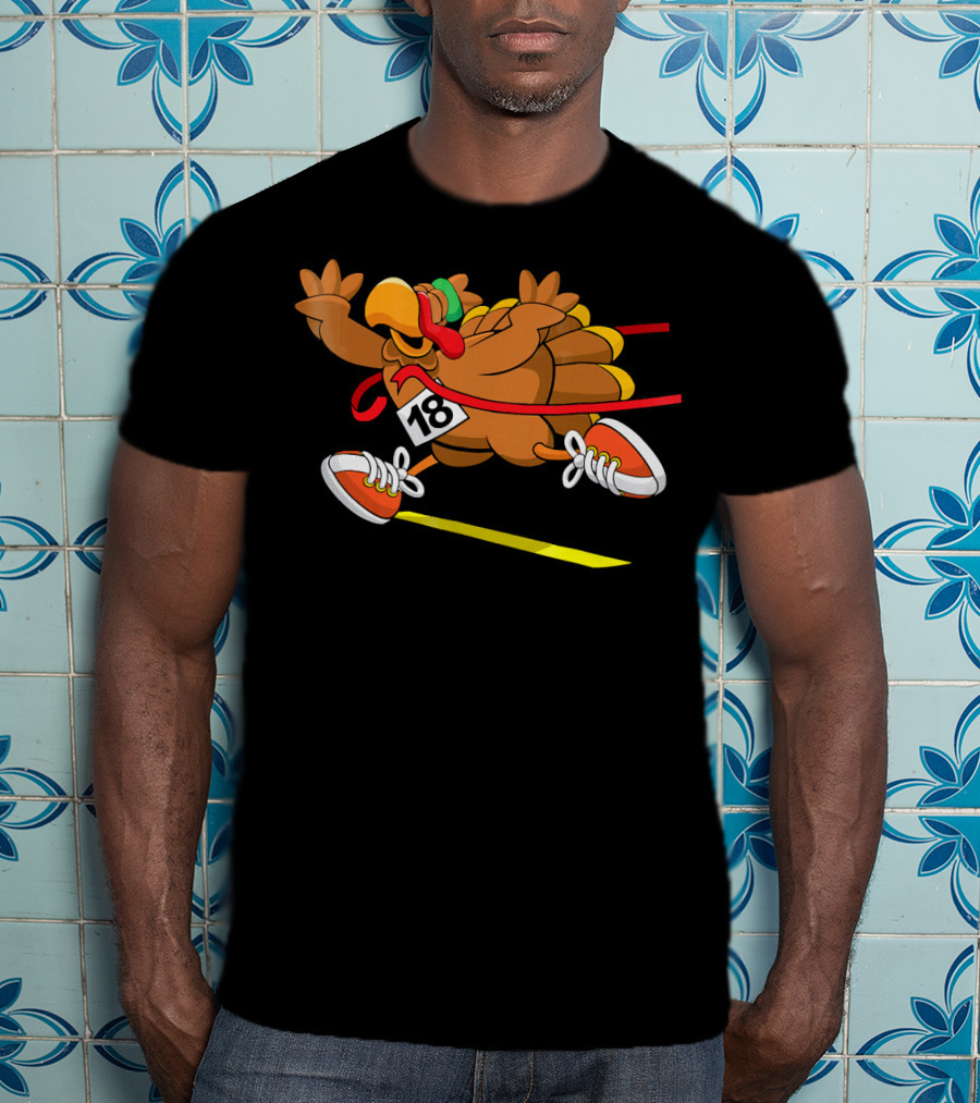 Turkey Trot Run 18 Racing Turkey T-Shirt