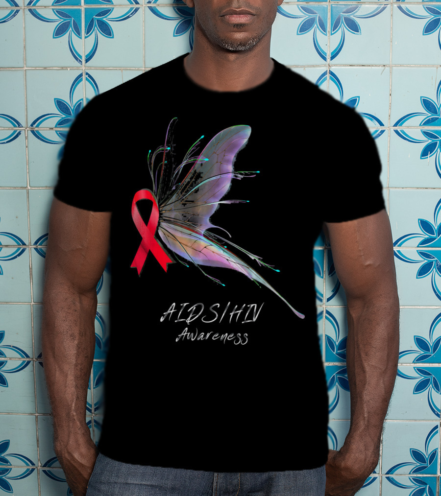AIDSHIV Awareness Butterfly T-Shirt