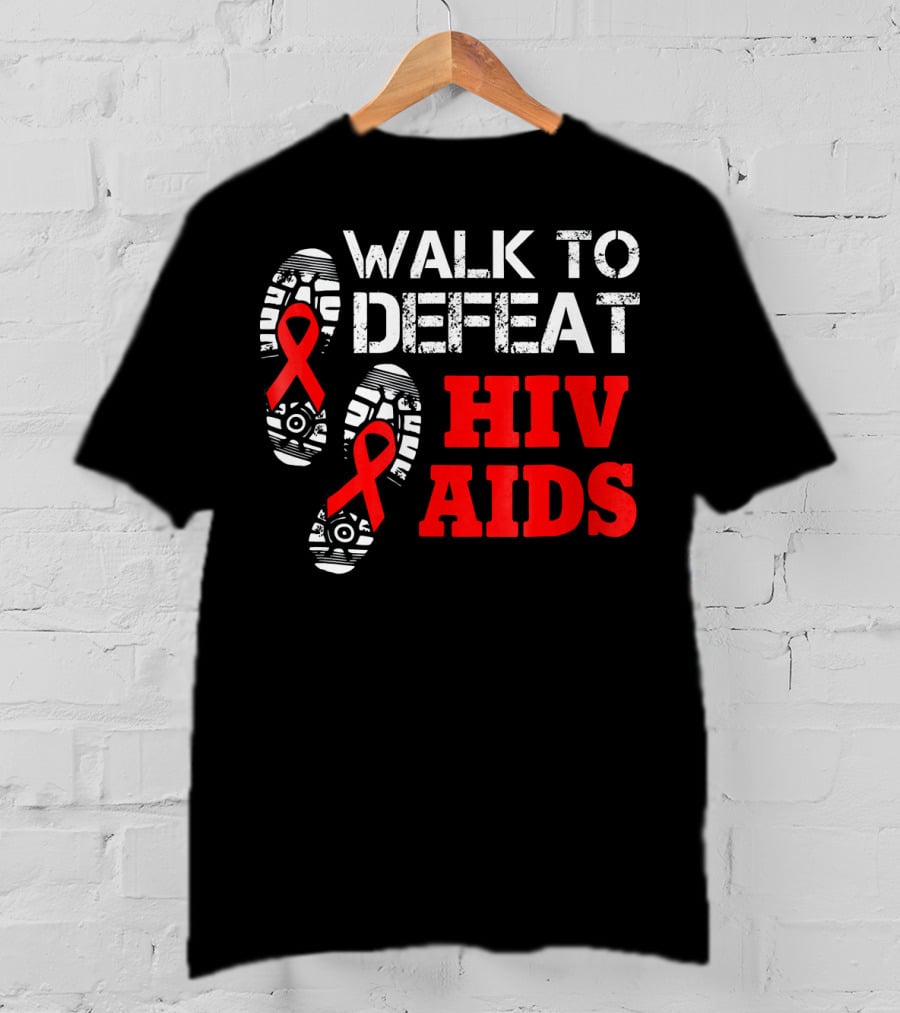 Walk To Defeat HIV AIDS T-Shirt