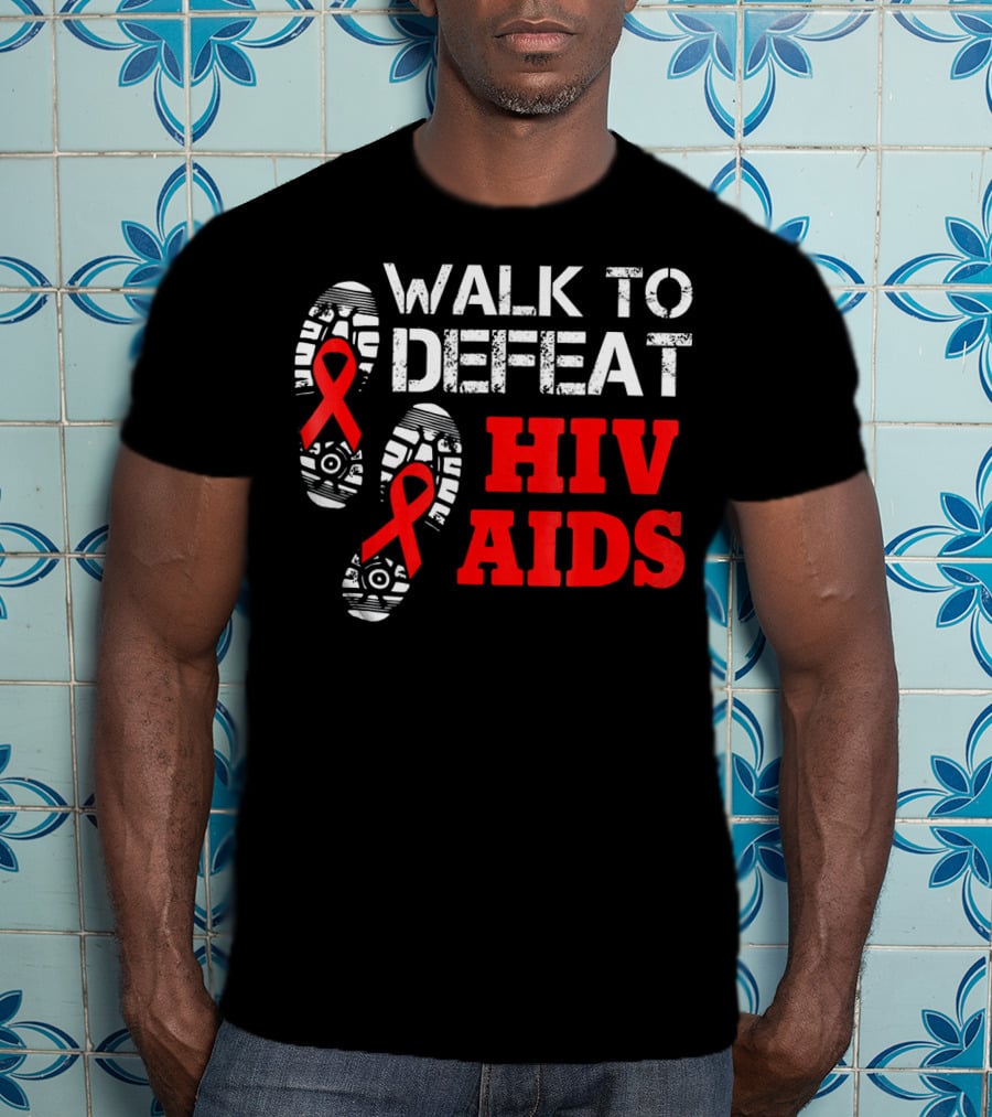 Walk To Defeat HIV AIDS T-Shirt