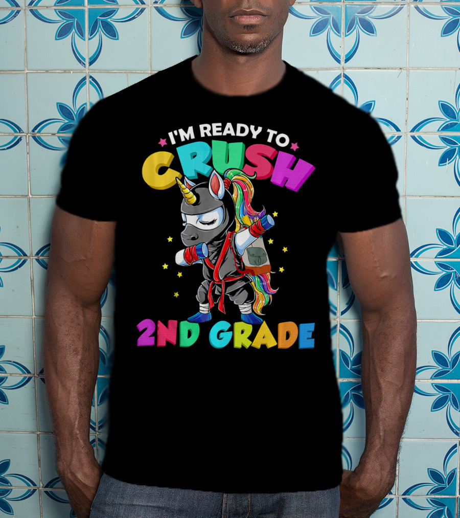 I'm Ready To Crush 2nd Grade Dabbing Unicorn Ninja T-Shirt