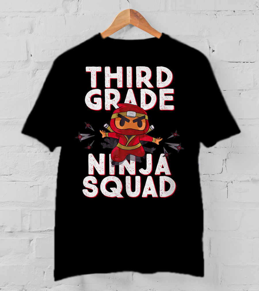 Third Grade Ninja Squad Fun Back To School T-Shirt