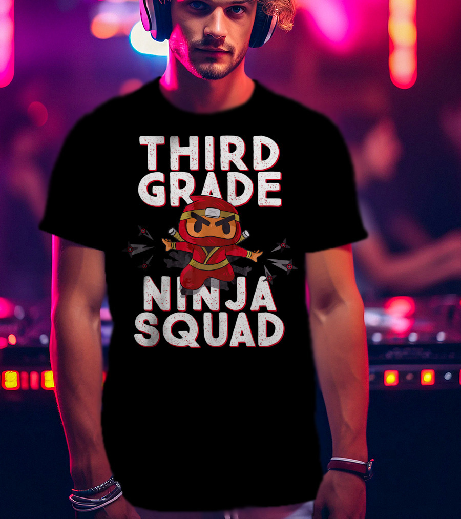 Third Grade Ninja Squad Fun Back To School T-Shirt