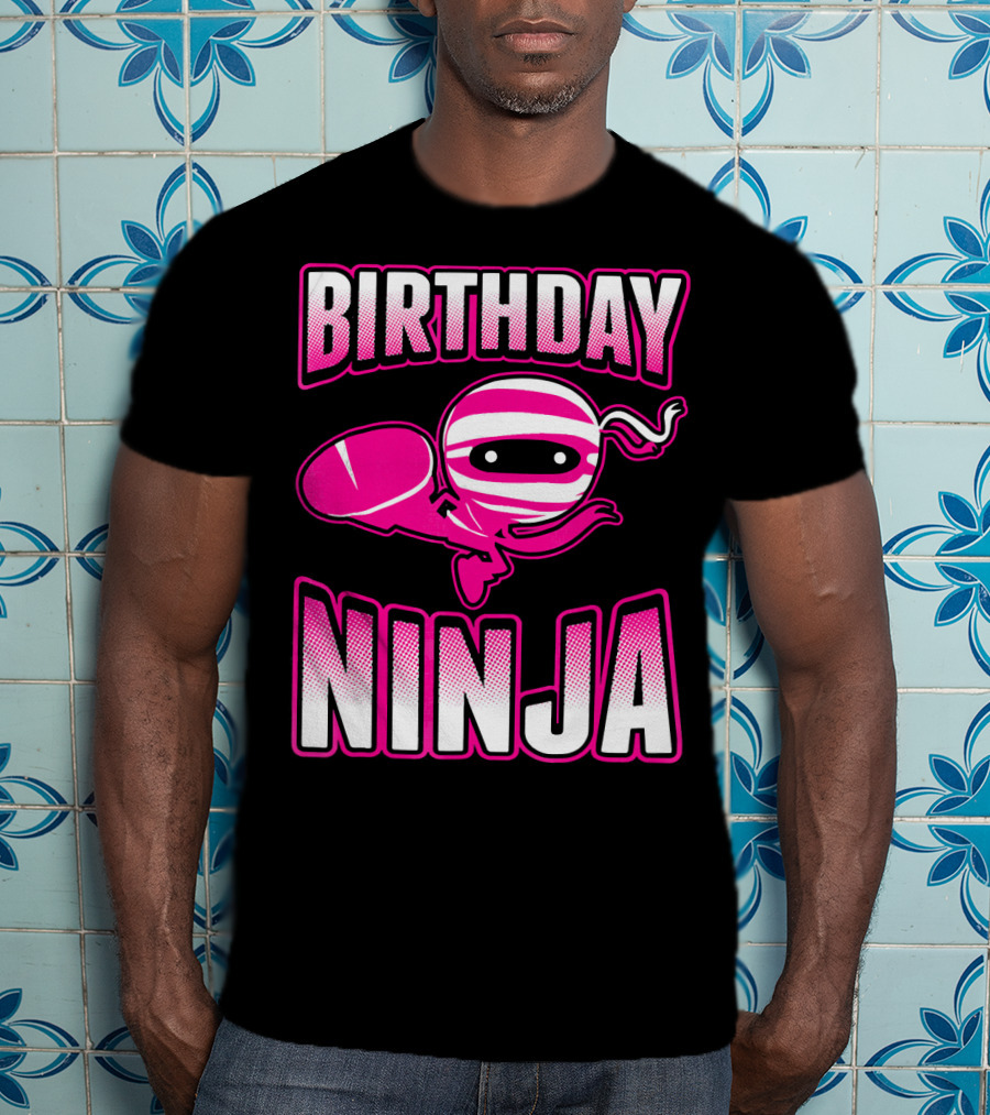 Birthday Ninja Pink Ninja Japa T-Shirt