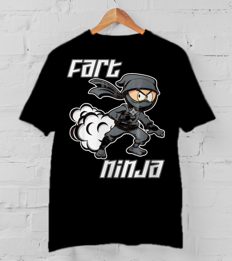 Funny Fart Ninja Farting Joke Ninja T-Shirt