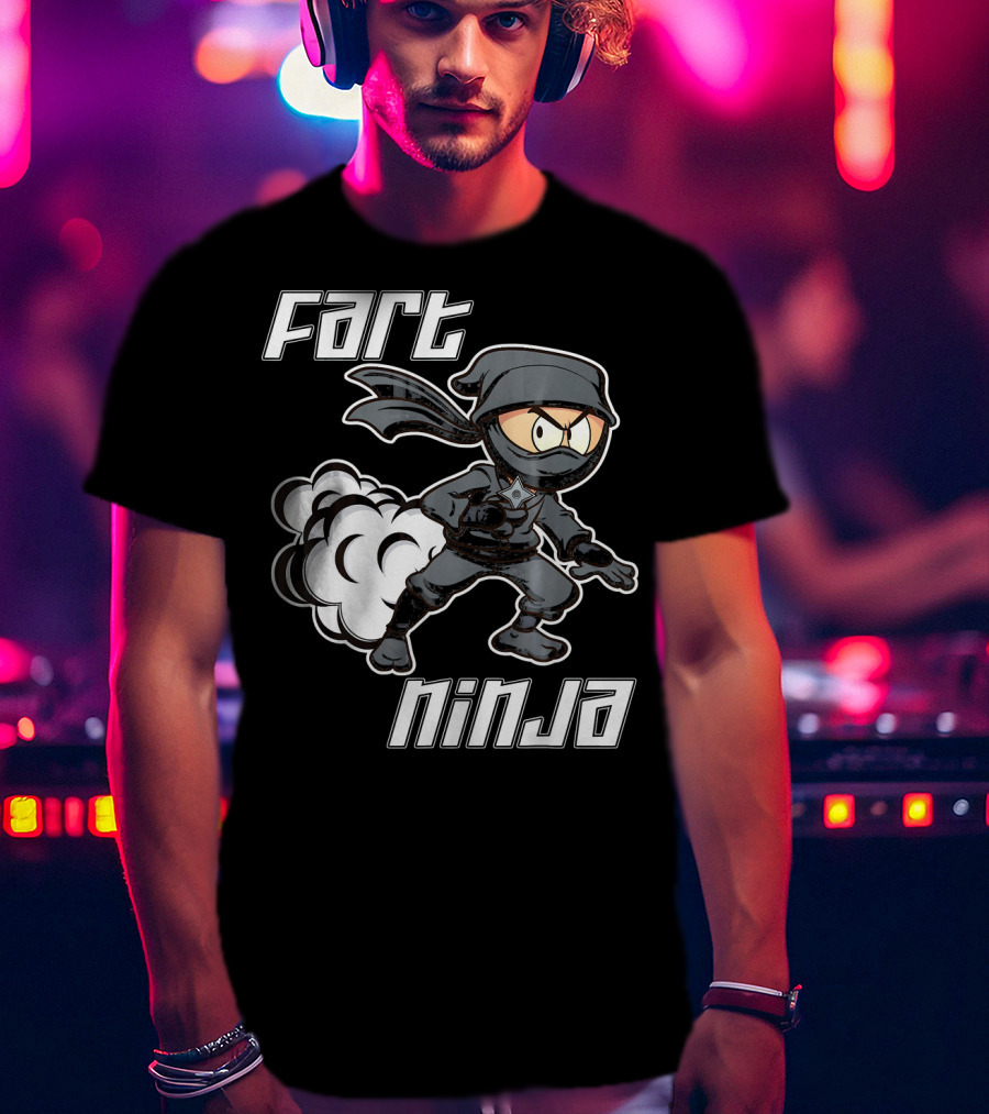 Funny Fart Ninja Farting Joke Ninja T-Shirt