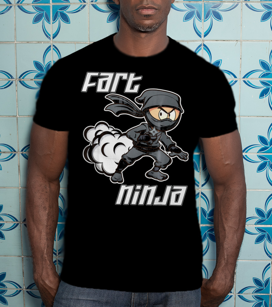 Funny Fart Ninja Farting Joke Ninja T-Shirt