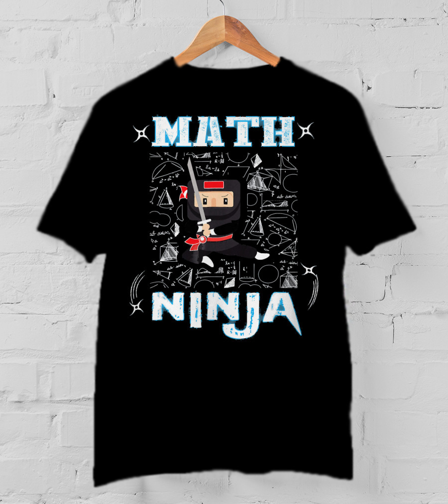 Math Ninja Geometric Cool Maths T-Shirt