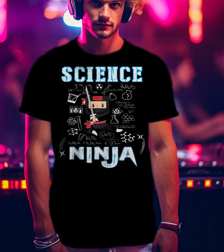 Science Ninja Chemistry Adventures Cool Science T-Shirt