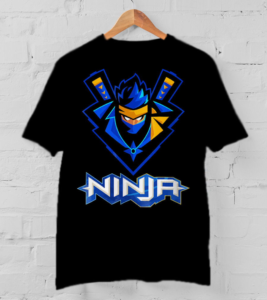 Reas Ninja Logo Ninja Blue And Yellow Design For Fans T-Shirt