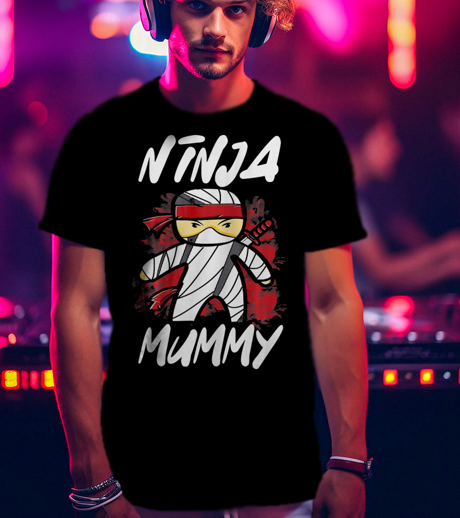Ninja Mummy Halloween Mummy Samurai Warrior T-Shirt