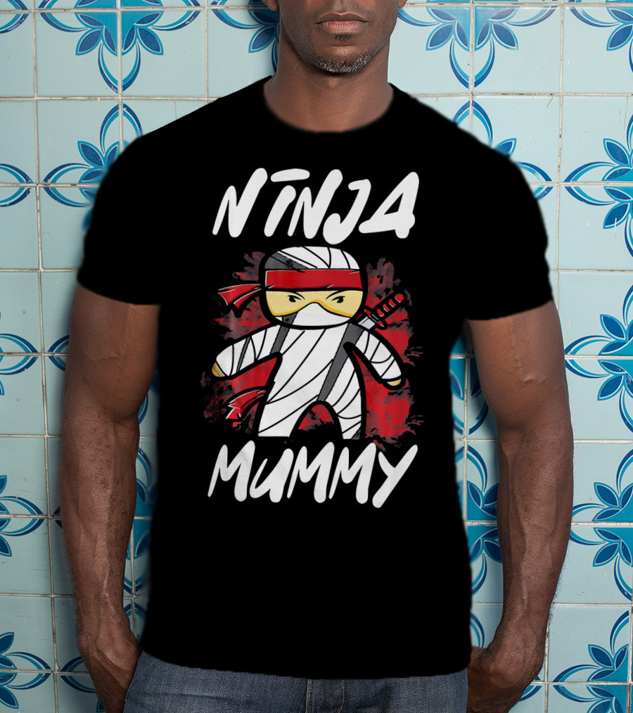 Ninja Mummy Halloween Mummy Samurai Warrior T-Shirt