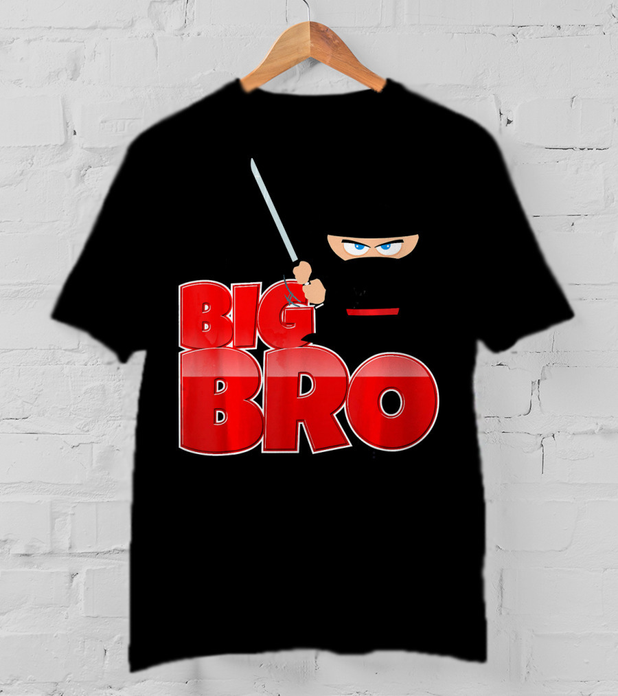 Big Bro Ninja Big Brother With Sword And Mask T-Shirt