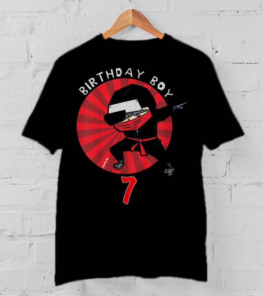 Birthday Boy 7 Ninja T-Shirt