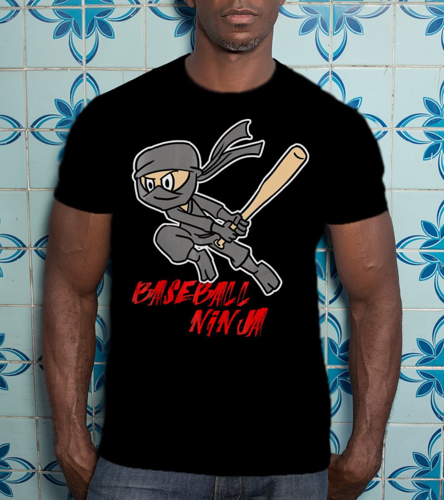 Baseball Ninja Funny Sport Game League Action T-Shirt